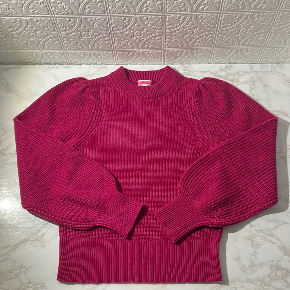 J. Crew Puff Sleeve Cashmere Sweater - Size XS